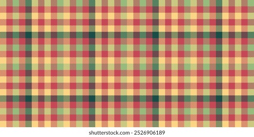 Azulejo pano de fundo sem costura, variedade tartan padrão têxtil. Textura de tecido vetor de verificação cara em vermelho e paleta de cores âmbar.