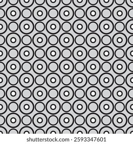 Tile polka dots grey vector pattern for decoration wallpaper background