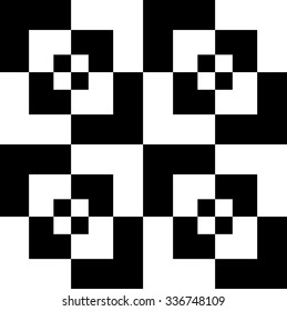 Tile of a repeatable pattern with squares.