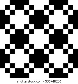 Tile of a repeatable pattern with squares.