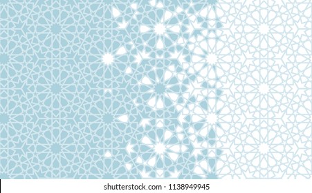 Tile Repeating Vector Border. Geometric Halftone Pattern With Color Arabesque Disintegration