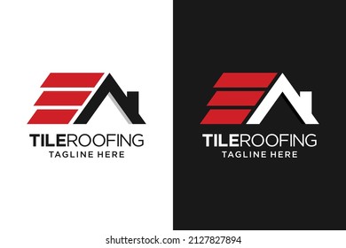 Tile Roofing Logo Design Template