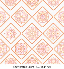 Tile seamless background. Mandalas patterns