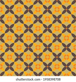 Tile seamless pattern design. With colourful motifs background.