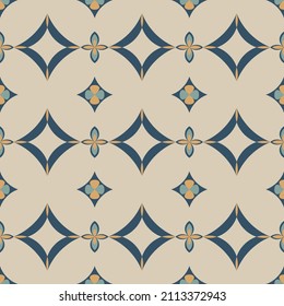 Tile seamless pattern design. With colourful motifs background.