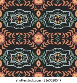 Tile seamless pattern design. With colourful motifs background. Vector illustation Eps10