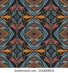 Tile seamless pattern design. With colourful motifs background. Vector illustation Eps10