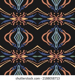 Tile seamless pattern design. With colourful motifs background. Vector illustation Eps10