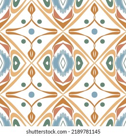 Tile seamless pattern design. With colourful motifs background. Vector illustation Eps10