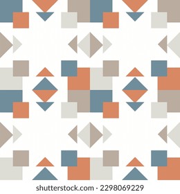 Tile seamless pattern design. With colourful motifs. Vector illustration EPS10.