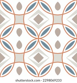 Tile seamless pattern design. With colourful motifs. Vector illustration EPS10.