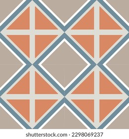 Tile seamless pattern design. With colourful motifs. Vector illustration EPS10.