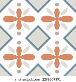 Tile seamless pattern design. With colourful motifs. Vector illustration EPS10.