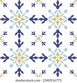 Tile seamless pattern design. With colourful motifs background.