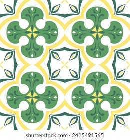 Tile seamless pattern design. With colourful motifs background.