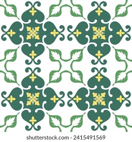 Tile seamless pattern design. With colourful motifs background.