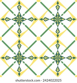Tile seamless pattern design. With colourful motifs background.