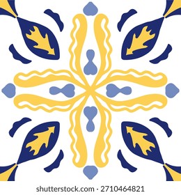 Tile seamless pattern design. With colourful motifs background.