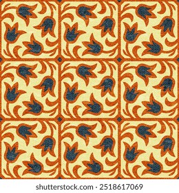 Tile seamless pattern. Grunge vintage texture.