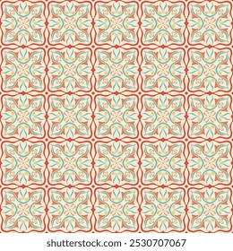 Tile Seamless Pattern Vintage Design. Talavera Pattern Vector