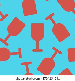 Tile seamless pattern with wine glass shape.