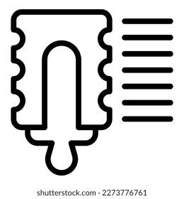 Tile spatula icon outline vector. Construction surface. Ceiling interior