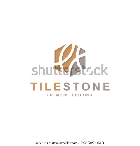 Tile stone and flooring logo design vector illustration