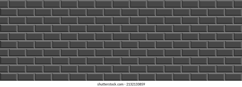 Tile subway wall. Seamless brick texture. Vintage rectangle brickwall. Metro background. Ceramic pattern. Apron faience print. Cement print. Kitchen backsplash. Old stone surface. Vector illustration.