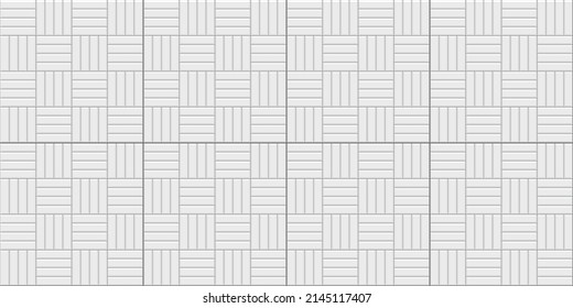 Tile subway. White brick wall. Seamless metro background. Ceramic pattern. Cement backsplash. Retro architectural print. Stone surface. Kitchen backdrop. Apron faience texture. Vector illustration.