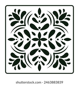 Tile with symmetrical natural elements