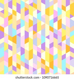 Tile texture. Seamless pattern. Background with polygons. Abstract geometric wallpaper. Pretty colors. Print for polygraphy, posters, t-shirts and textiles. Doodle for design