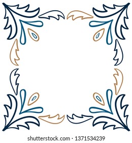 Tile traditional pattern in scandinavian style. For bathroom, kitchen, swedish design. Vector illustration