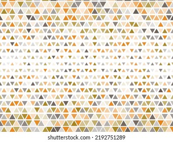 Tile triangles halftone pattern. Fade triangular structure cover backdrop. Random triangles halftone geometry.