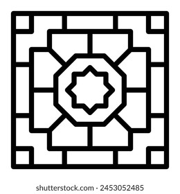   Symboldesign für Kachellinien-Vektorgrafik
