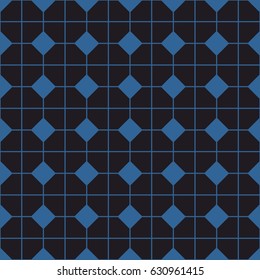 Tile vector pattern with black and blue background
