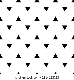 Tile vector pattern with black triangles on white background