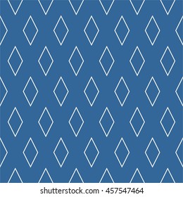 Tile vector pattern or blue and white wallpaper background