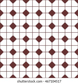 Tile vector pattern or brown floor background