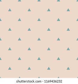  Tile vector pattern with green triangle print on pastel background for seamless decoration wallpaper