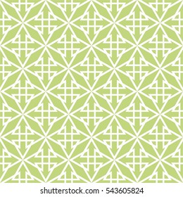 Tile vector pattern or green and white wallpaper background