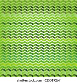 Tile vector pattern with green zig zag print  background