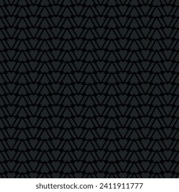 Tile vector pattern with grey triangles on black background