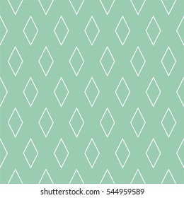 Tile vector pattern or mint green and white wallpaper background