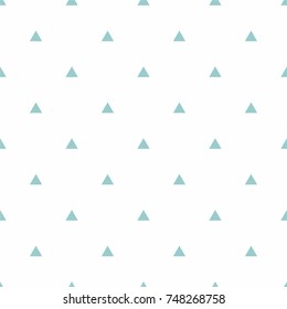 Tile vector pattern with mint green triangles on white background