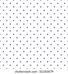 navy and white polka dot