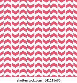 Tile vector pattern with pink arrows on white background