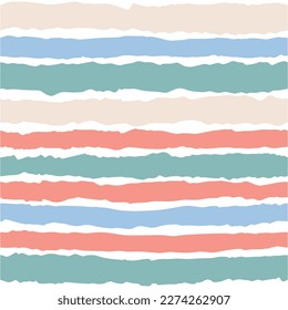 Tile vector pattern with pink, mint green and white stripes background