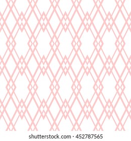 Tile vector pattern or pink and white wallpaper background