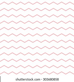 Tile vector pattern with pink zig zag on white background