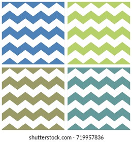 Tile vector pattern set with zig zag background